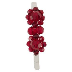 Mini Flower Hair Clip - Simone Rocha - Crystal - Red